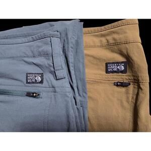 (Set of 2)Men's Tan/Green "Mountain Hard Wear" Athletic Pants NWOT Size 33X31